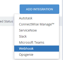 Auvik webhooks integrations